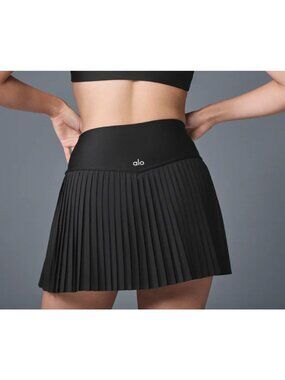ALO Yoga Grand Slam Tennis Skirt Black Size Small